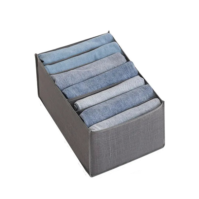 Organisateur de vêtements épais, armoires de rangement pour pantalons, pulls, tiroirs, boîte de rangement pour jeans, garde-robe, organisateurs de rangement pour vêtements