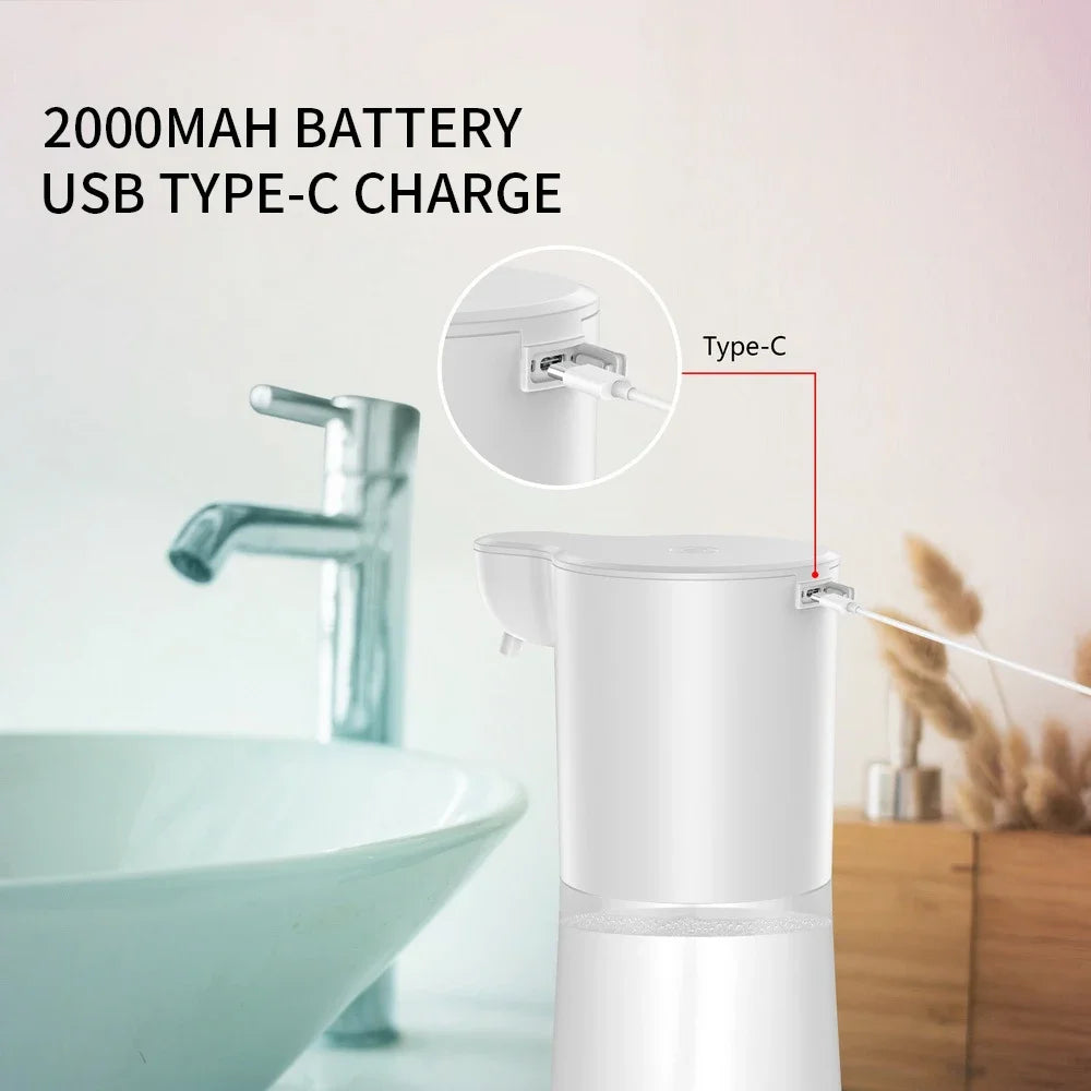 Dispensador de jabón de espuma de inducción automático con carga USB Xiaomi, lavadora de manos inteligente por infrarrojos sin contacto para cocina y baño, 2000mAh