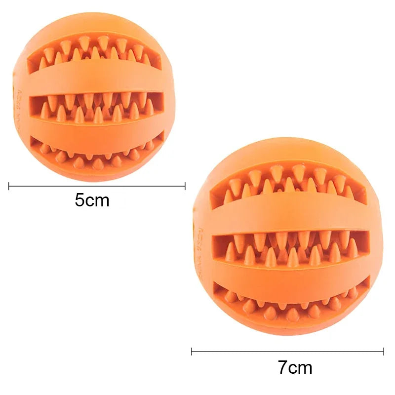 Pelota de juguete para perros pequeños, juguete interactivo elástico para masticar para cachorros, Limpieza de dientes, pelota de comida de goma, accesorios para mascotas