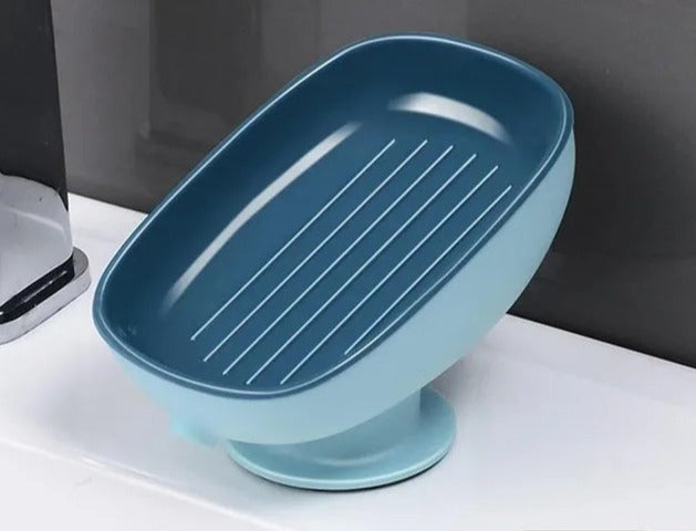 Non-porous Home Soap Dish Creative Suction Cup Soap Holder Creative Drainage Double Laundry Soap Place Rack Bathroom Accessories