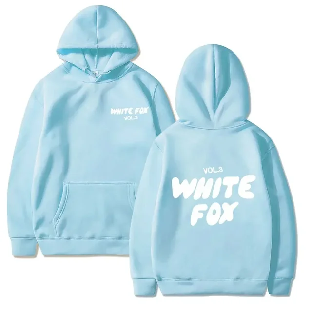 White Fox Men's and Women's hoodie Loose hoodie thick wool letter print 2024