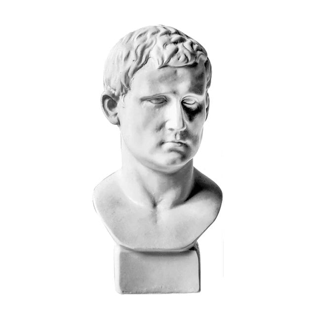 Nordic Style Miniature Plaster Bust Statue Greek Mythology Figurine Famous Sculpture Desktop Ornament Home Decor Drawing Practic