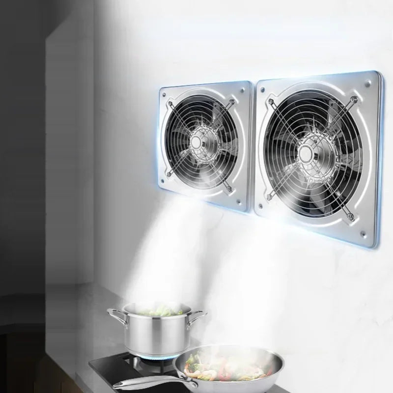 6''7''8'' ventilateur de cuisine en acier inoxydable fumée d'échappement ventilateur d'échappement domestique ventilateur d'échappement ventilateur mural