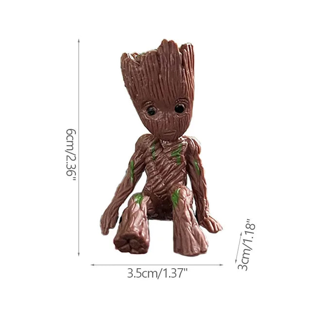 Home Decoration Crafts Miniature Model Office Desktop Display Cartoon Groot Figurines Handicrafts Decor Tree Man Ornament 5CM