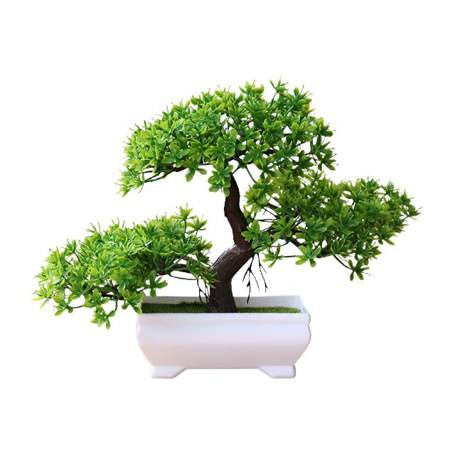 Plantas artificiales de plástico, bonsái, árbol pequeño, maceta de simulación, mesa, adornos en maceta, arreglo de flores para jardín, decoración de mesa para el hogar 