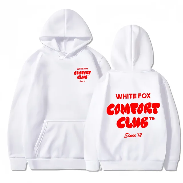 White Fox Comfort Club European American Trendy Fashion for Women Hoodie Casual 12 Color options