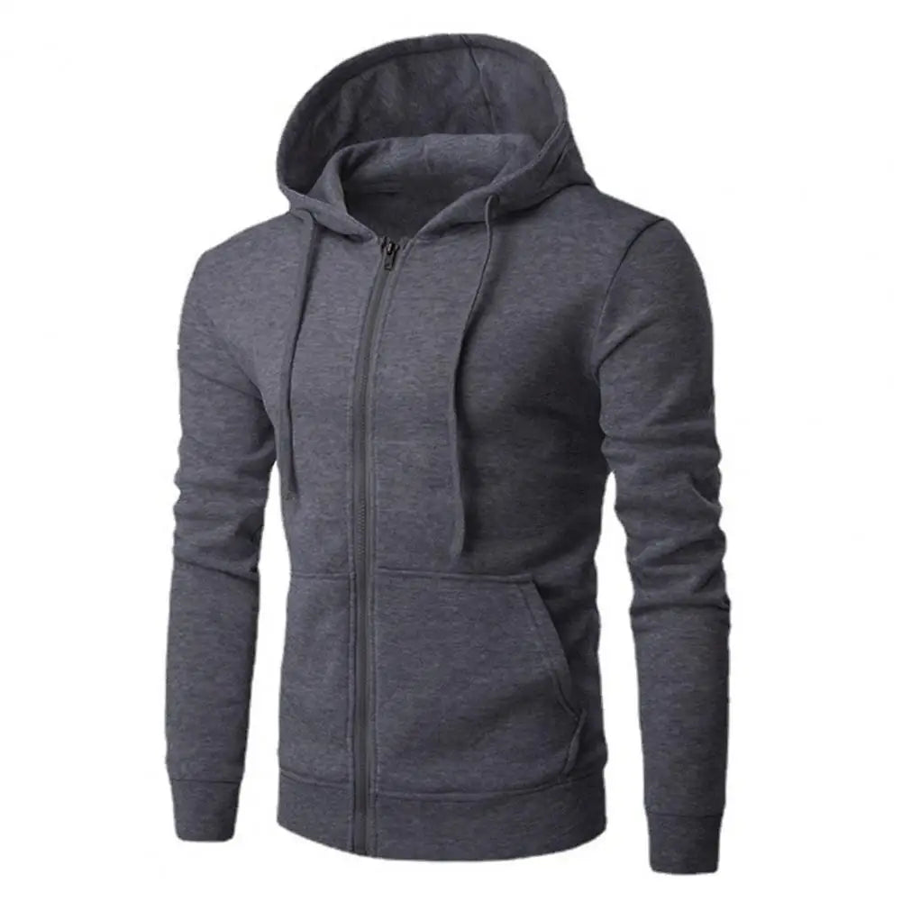 Autumn Men Sweatshirts Long Sleeve Jacket Hoodie Zipper Closure Jacket Male Hoodies Sweatshirt Slim Fit Male Clothing