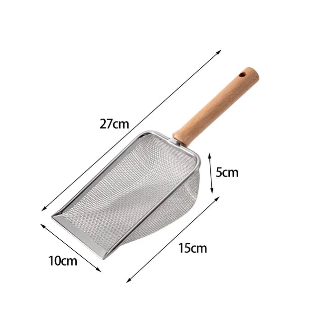 Stainless Steel Cat Litter Shovel Durable Litter Scooper Pets Supplies for Lizards Kitten Kitty Dogs Waste Instant Cleaning Tool