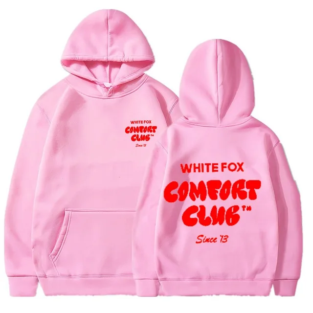 White Fox Comfort Club European American Trendy Fashion for Women Hoodie Casual 12 Color options