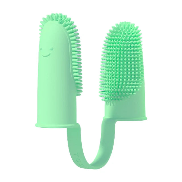 Brosse à dents à Double doigt Super douce pour chien, nettoyage des dents d'animaux, soins de la mauvaise haleine, brosse à dents TPR, outil de nettoyage, accessoires pour chien