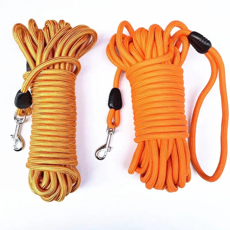 Laisse de chien d'entraînement de corde longue de 5M/10M/15M-ligne de suivi d'animal de compagnie de rappel en Nylon robuste-pour le Camping d'entraînement extérieur de petite taille