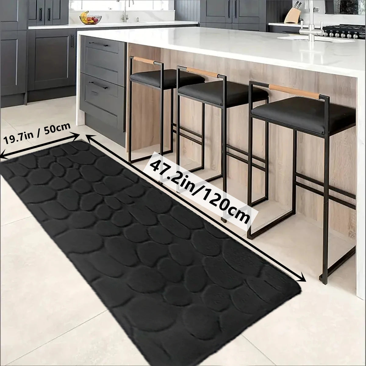 Tapis de cuisine doux, antidérapant, absorbant l'eau, tapis de sol pour chambre à coucher, décoration de la maison