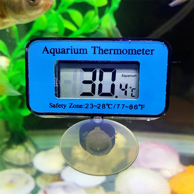 Thermomètre numérique d'aquarium LCD avec sonde ventouse mesure de thermomètre électronique d'eau de réservoir de poisson