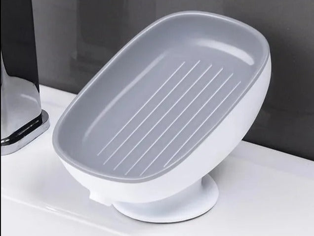 Non-porous Home Soap Dish Creative Suction Cup Soap Holder Creative Drainage Double Laundry Soap Place Rack Bathroom Accessories