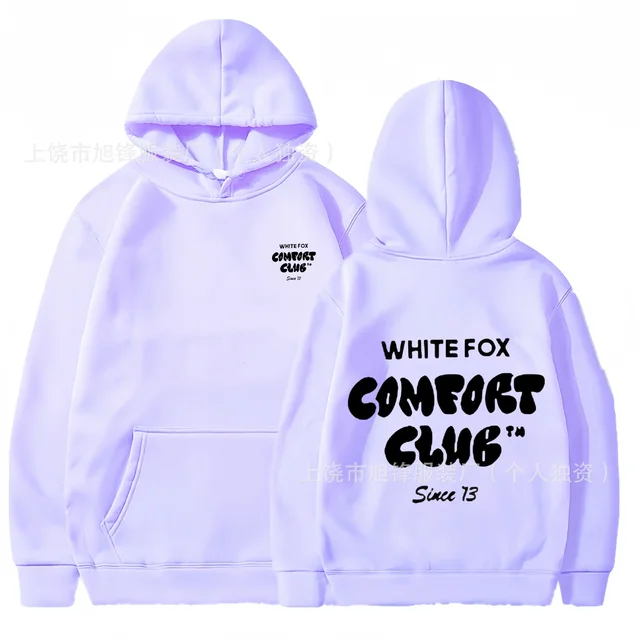 White Fox Comfort Club European American Trendy Fashion for Women Hoodie Casual 12 Color options