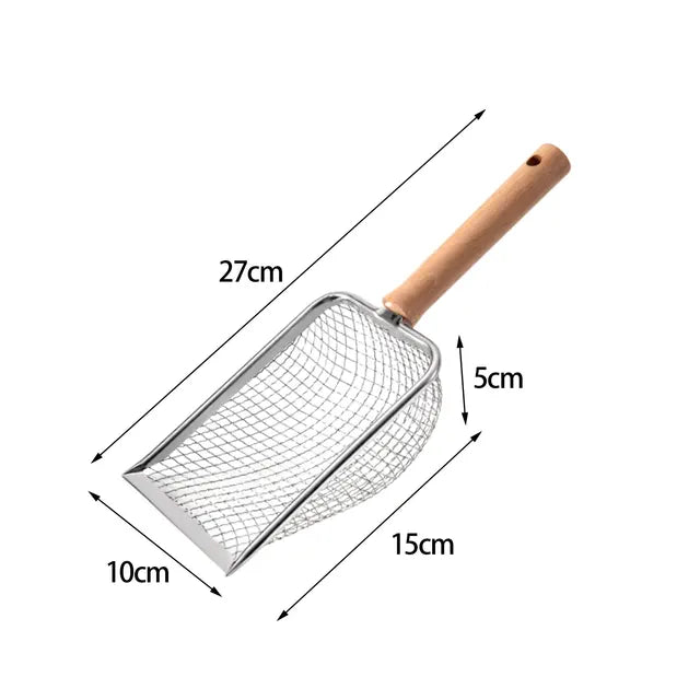 Stainless Steel Cat Litter Shovel Durable Litter Scooper Pets Supplies for Lizards Kitten Kitty Dogs Waste Instant Cleaning Tool