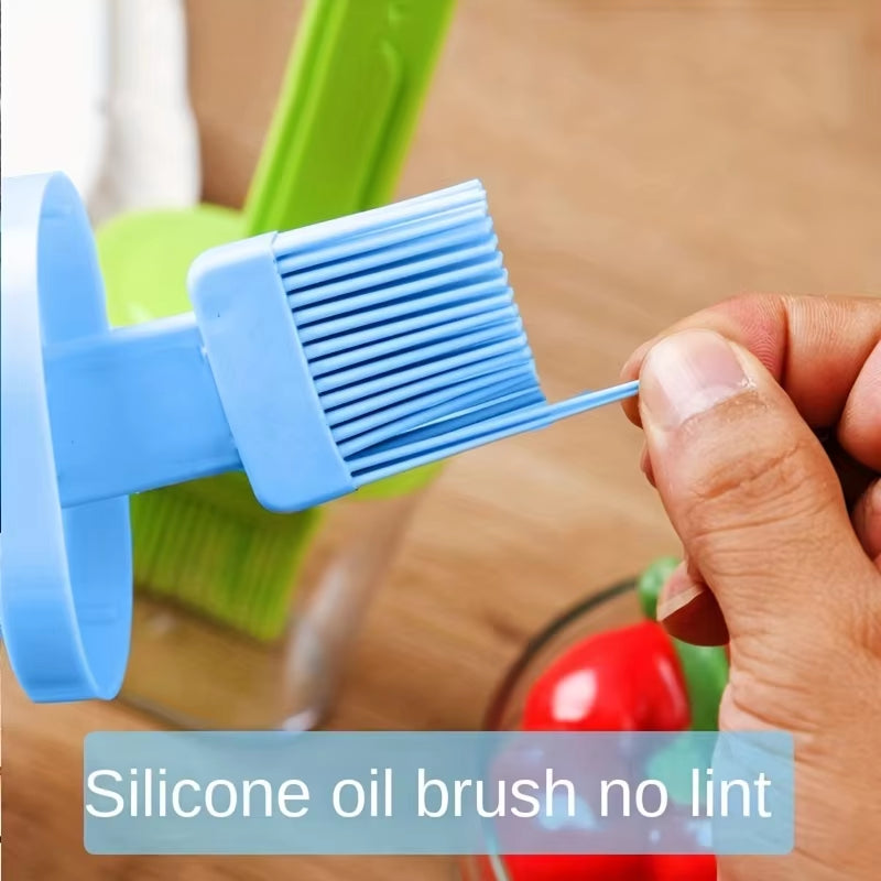 1Pc Integrated Barbecue Brush Japanese Oil Brush High-Temperature Resistance Cooking Kitchen Pancake Home Baking Brush