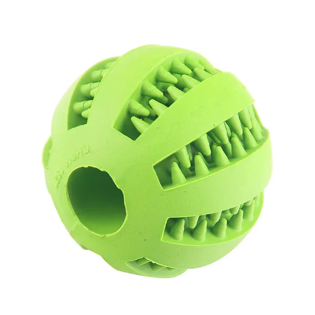 Pelota de juguete para perros pequeños, juguete interactivo elástico para masticar para cachorros, Limpieza de dientes, pelota de comida de goma, accesorios para mascotas