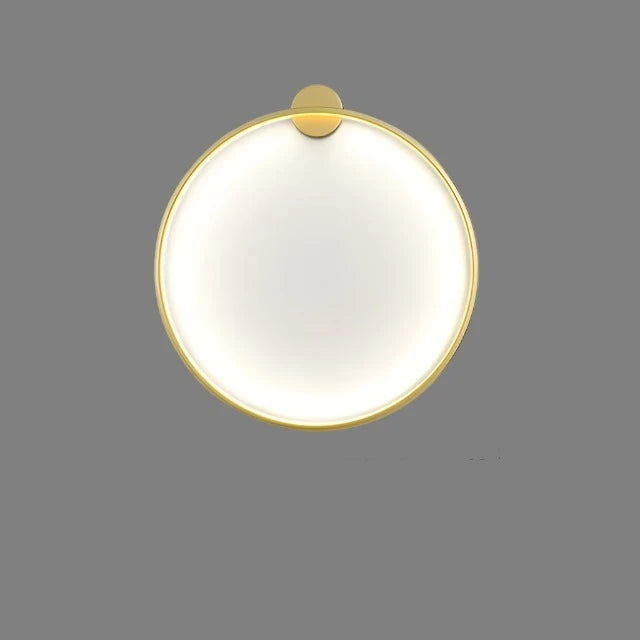 New Modern Led Black Gold Circle Wall Lamp Bedroom Decoration Led Wall Lamp Living Room Background Wall Light Wall Lamp