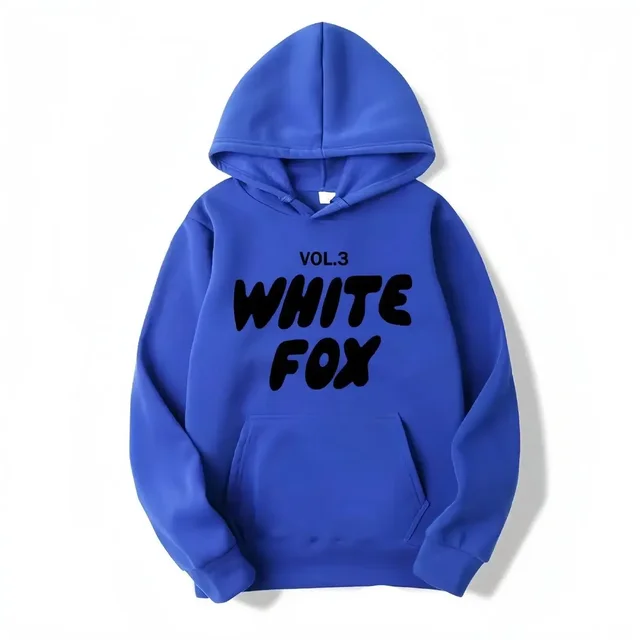 2024 new Autumn and Winter Sweater Men's Women's WHITE FOX Letter Printing Male Female Students Hooded Trendy