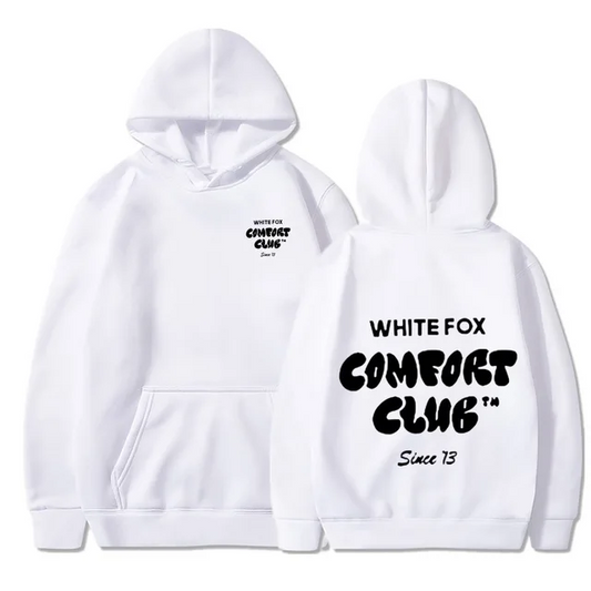 White Fox Comfort Club European American Trendy Fashion for Women Hoodie Casual Colors-12 options