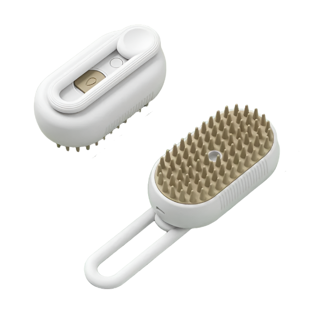 New Pet Spray Comb for Cats and Dogs Pet Electric Spray Hair Removal Comb One Key Spray Anti-Flying Massage Brush, Clean Massage