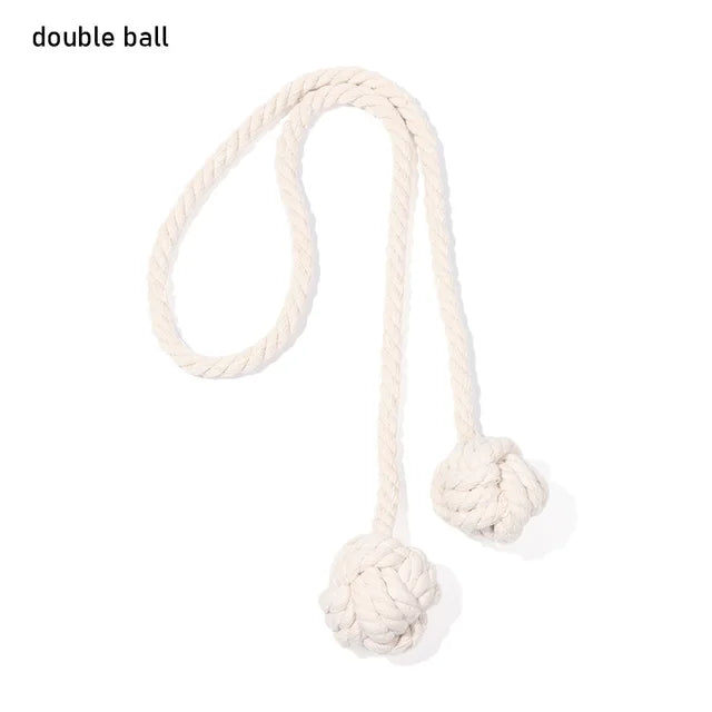 Handmade Cotton Rope Curtain Tiebacks Rope Knot Ball Decorative Tie Backs Holdbacks Home Accessories for Curtains Bedroom Decor