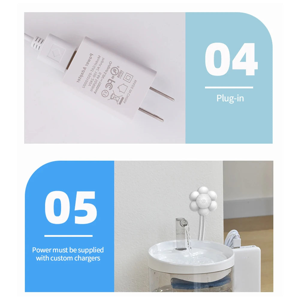 Automatic Home Pet Water Dispenser Motion Sensor Filter Fountain Universal Infrared USB Powered Detector Dog Cat Accessories