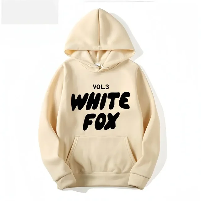 2024 new Autumn and Winter Sweater Men's Women's WHITE FOX Letter Printing Male Female Students Hooded Trendy