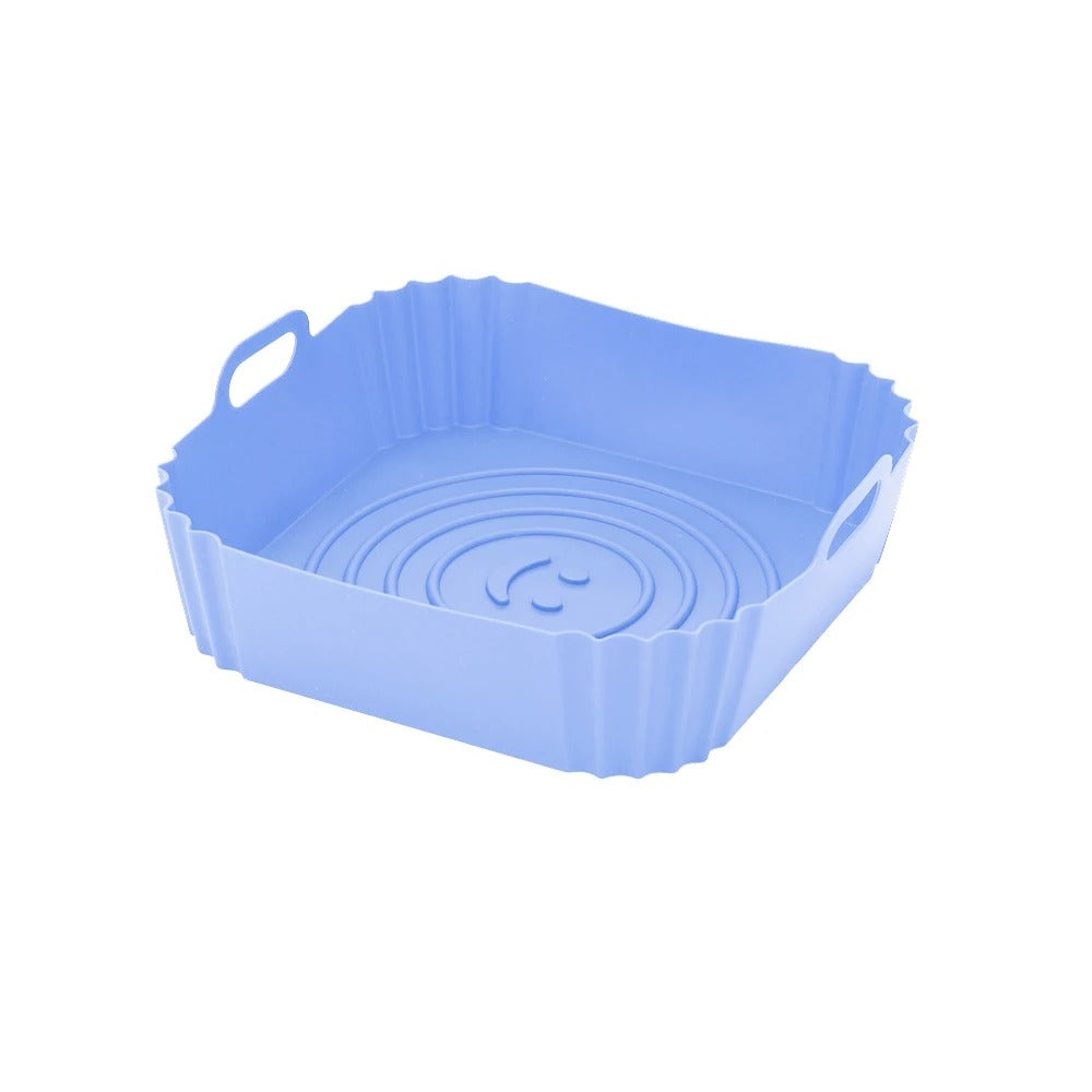 Plateau en Silicone pour friteuse à Air, plateau de cuisson pour four, Pizza, poulet frit, outil de cuisson, doublure réutilisable, panier en Silicone facile à nettoyer