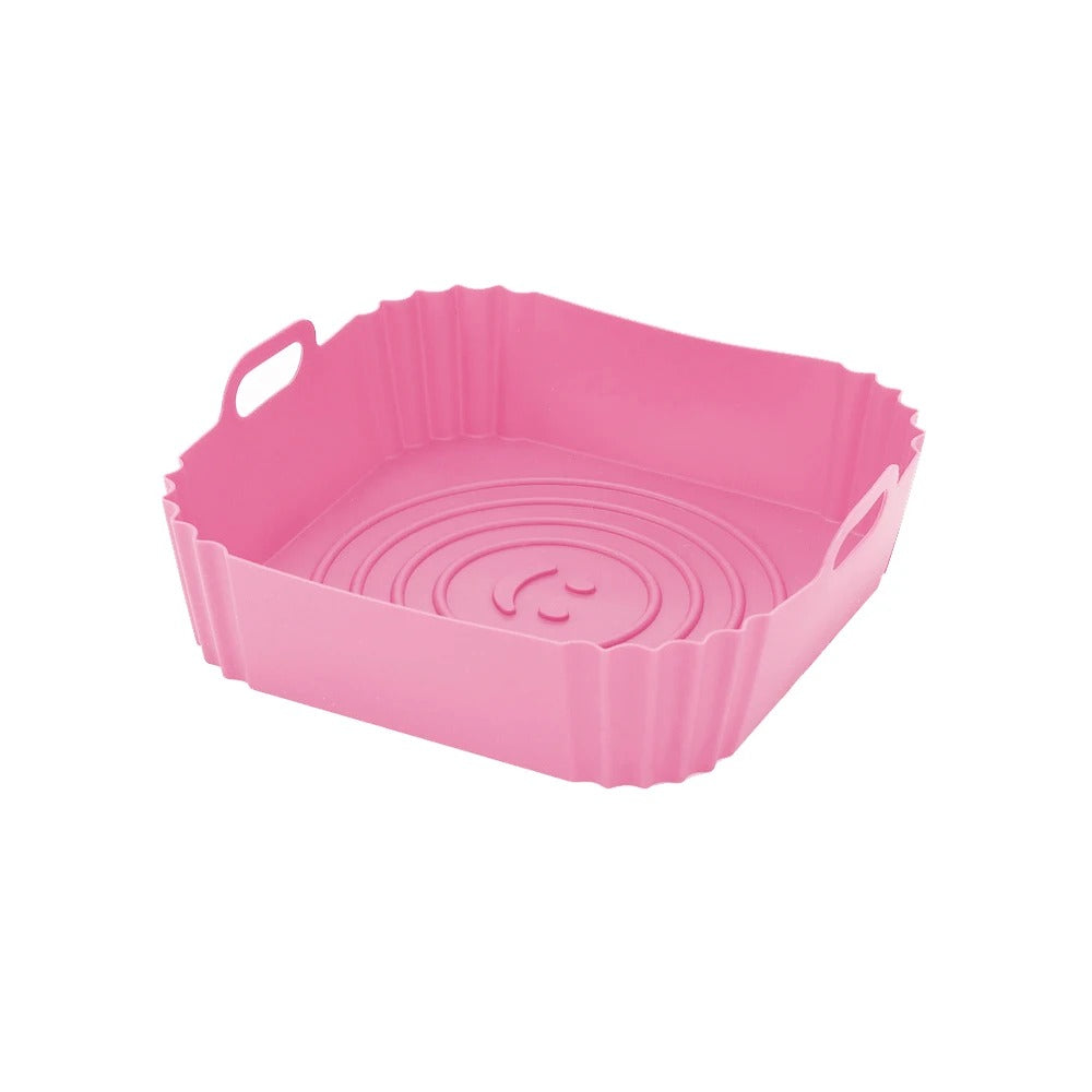 Plateau en Silicone pour friteuse à Air, plateau de cuisson pour four, Pizza, poulet frit, outil de cuisson, doublure réutilisable, panier en Silicone facile à nettoyer