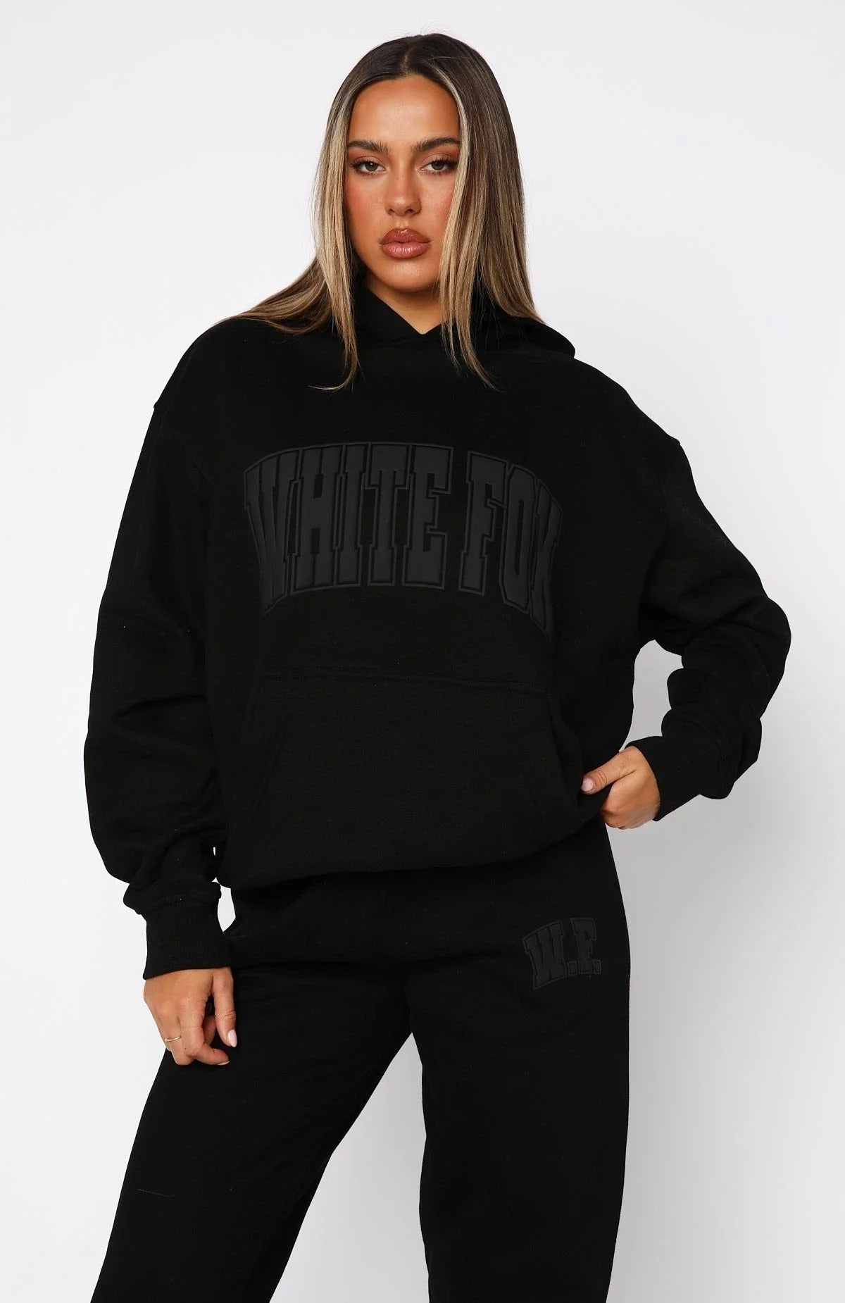 White Fox women Hoodie Only Autumn Winter Fashion Luxury Brand Tide Street Style Sweater Letter Pattern Print Daily Versatile Cotton Thickened