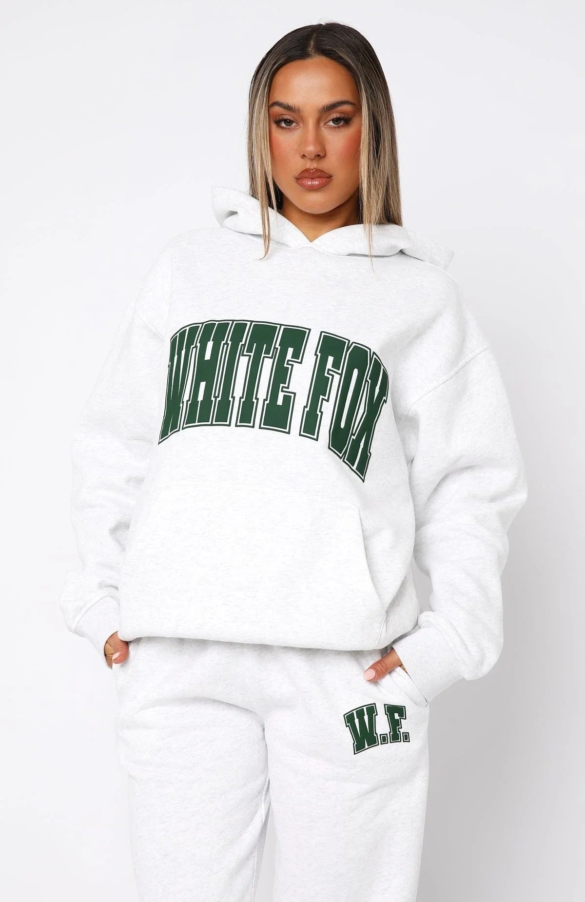 White Fox women Hoodie Only Autumn Winter Fashion Luxury Brand Tide Street Style Sweater Letter Pattern Print Daily Versatile Cotton Thickened