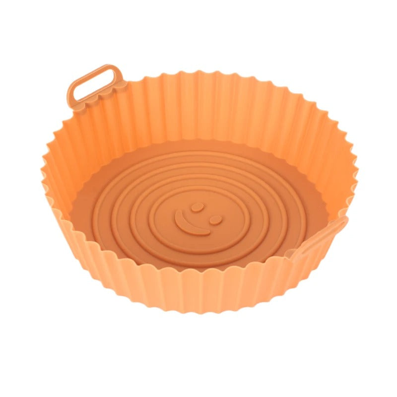 Plateau en Silicone pour friteuse à Air, plateau de cuisson pour four, Pizza, poulet frit, outil de cuisson, doublure réutilisable, panier en Silicone facile à nettoyer