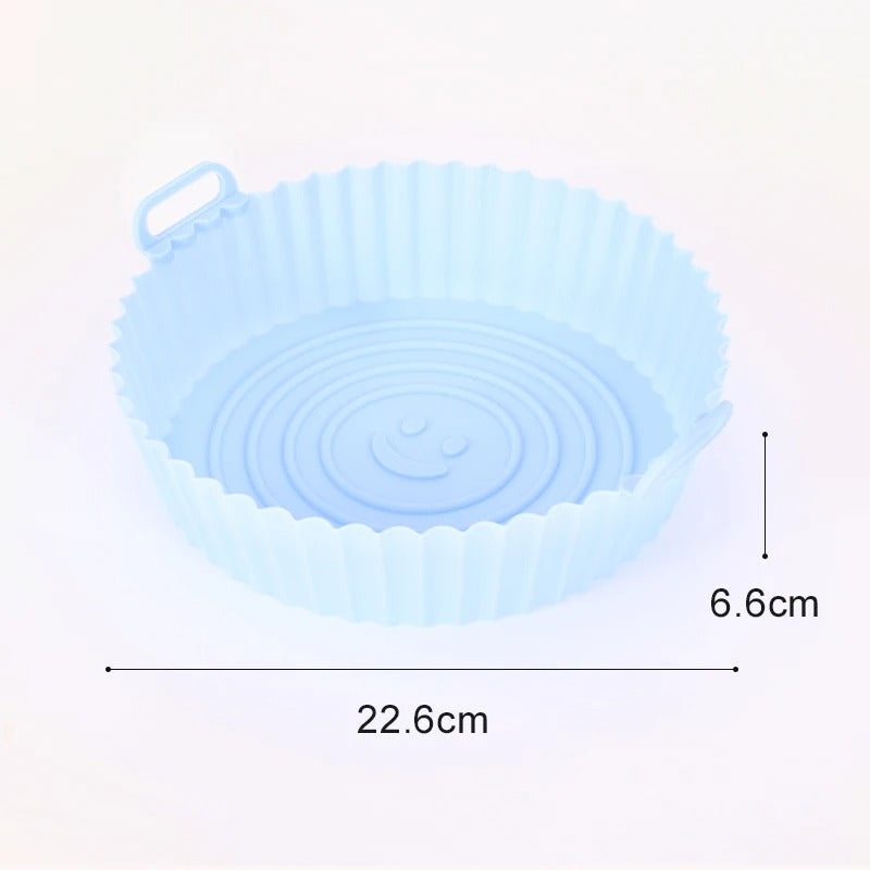 Plateau en Silicone pour friteuse à Air, plateau de cuisson pour four, Pizza, poulet frit, outil de cuisson, doublure réutilisable, panier en Silicone facile à nettoyer