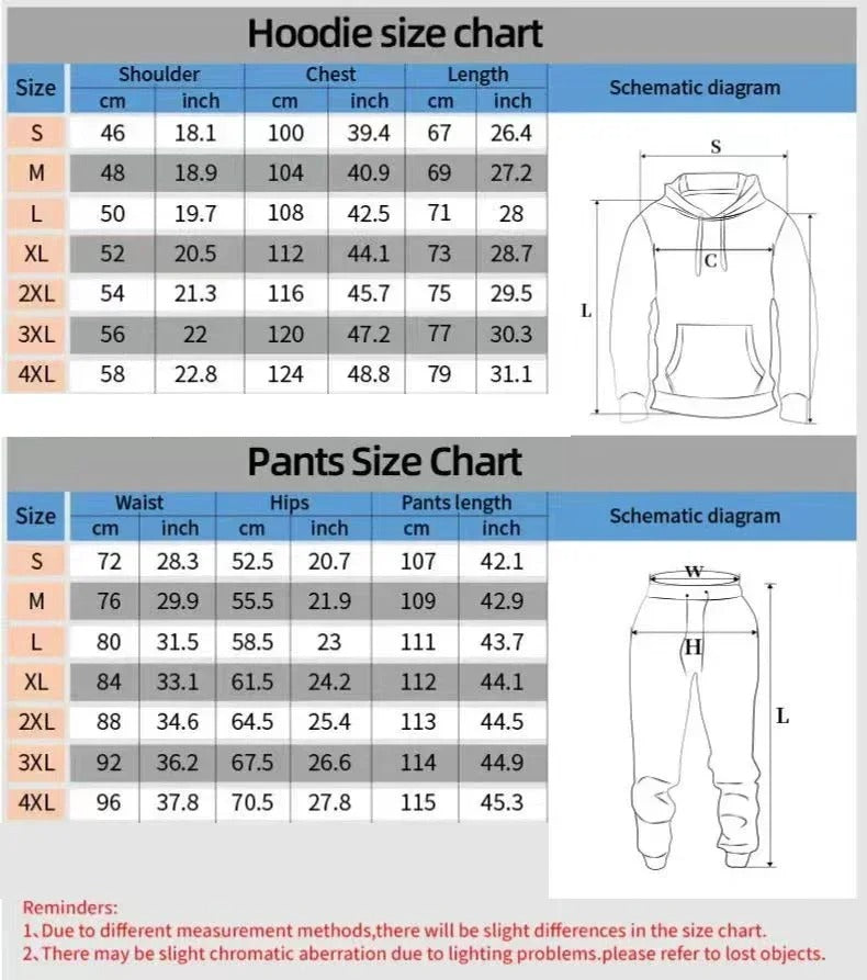 Autumn Winter Fashion Men'S Women'S Sports Suits Team Printing Hoodie Set Couples Tracksuit Hooded Basketball Sweatpants Suit