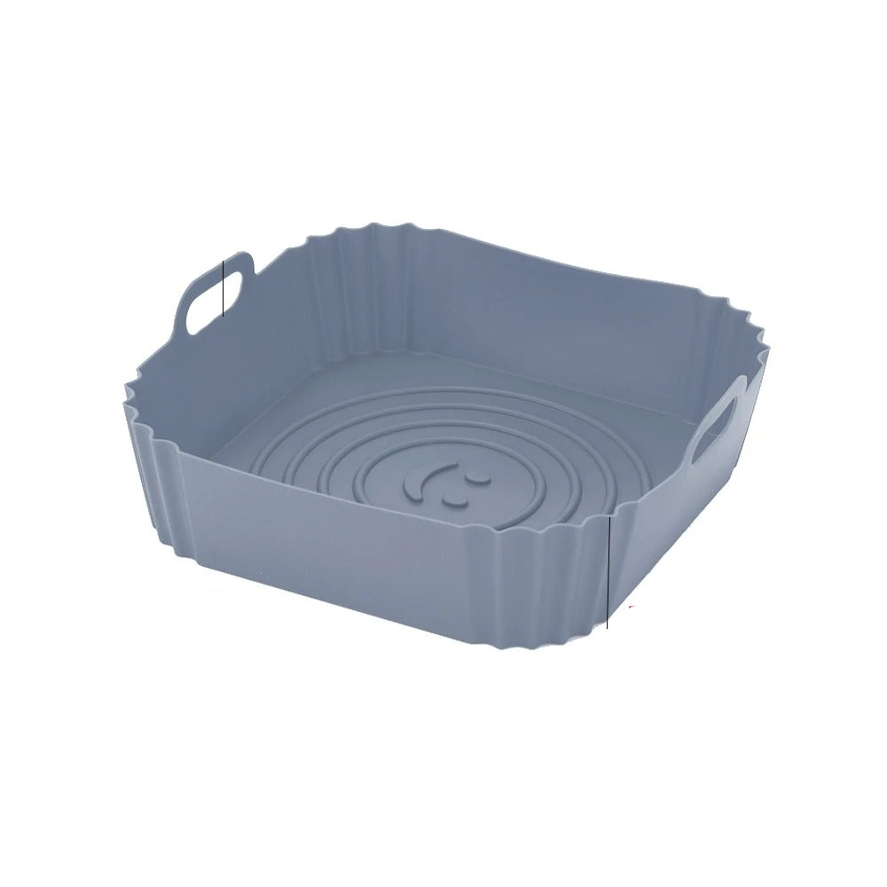 Plateau en Silicone pour friteuse à Air, plateau de cuisson pour four, Pizza, poulet frit, outil de cuisson, doublure réutilisable, panier en Silicone facile à nettoyer