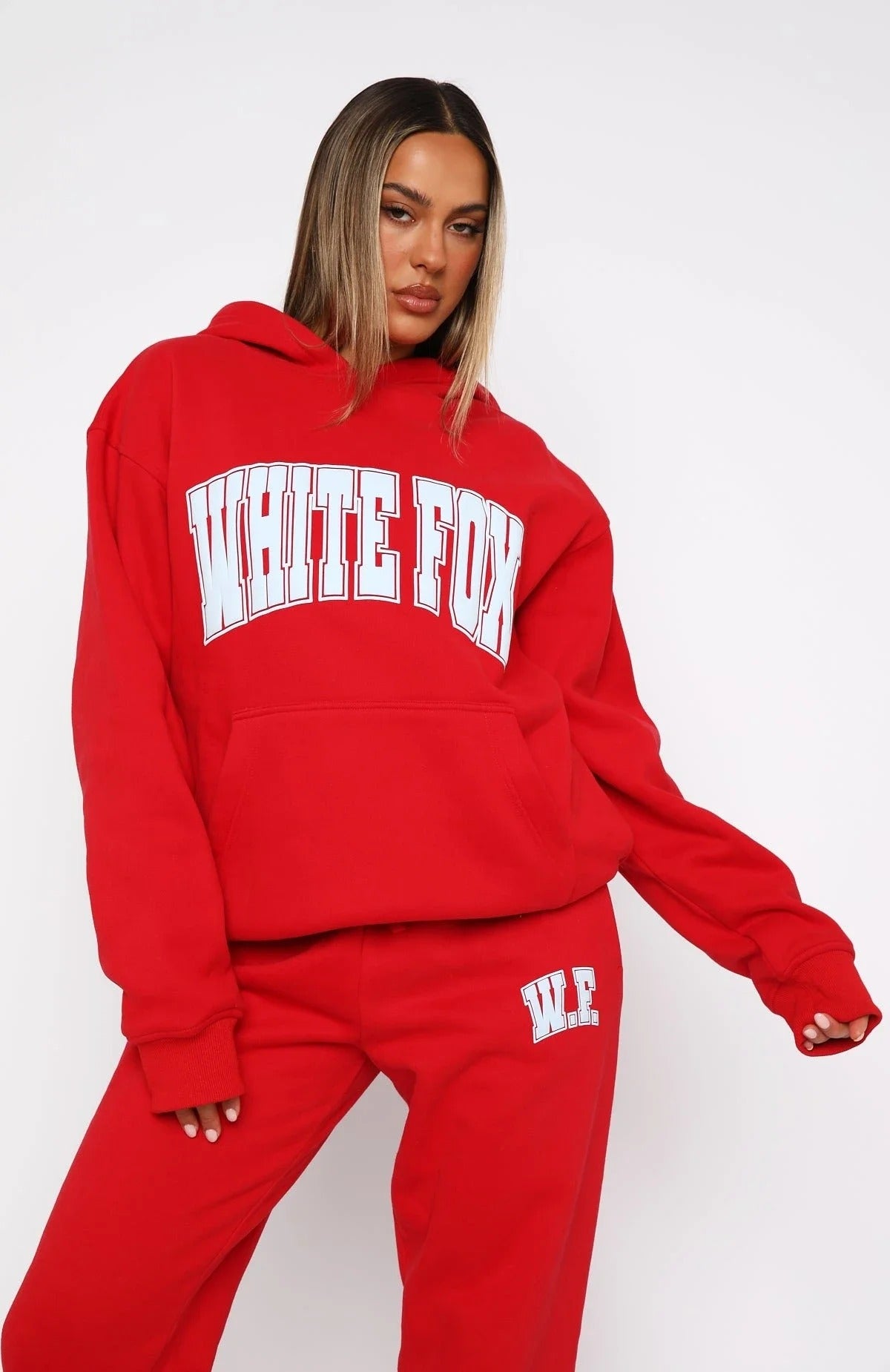 White Fox women Hoodie Only Autumn Winter Fashion Luxury Brand Tide Street Style Sweater Letter Pattern Print Daily Versatile Cotton Thickened