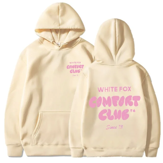 White Fox Comfort Club European American Trendy Fashion for Women Hoodie Casual Colors-12 options