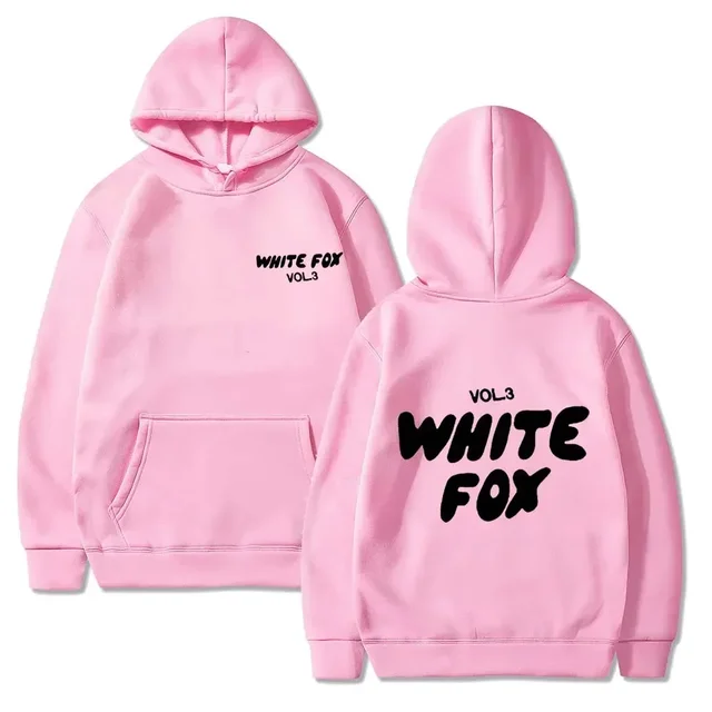 White Fox Men's and Women's hoodie Loose hoodie thick wool letter print 2024