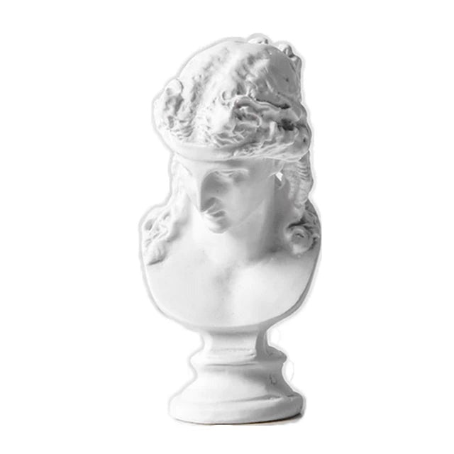 Nordic Style Miniature Plaster Bust Statue Greek Mythology Figurine Famous Sculpture Desktop Ornament Home Decor Drawing Practic