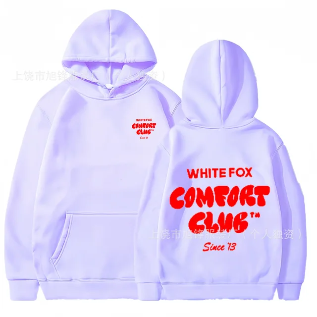 White Fox Comfort Club European American Trendy Fashion for Women Hoodie Casual 12 Color options