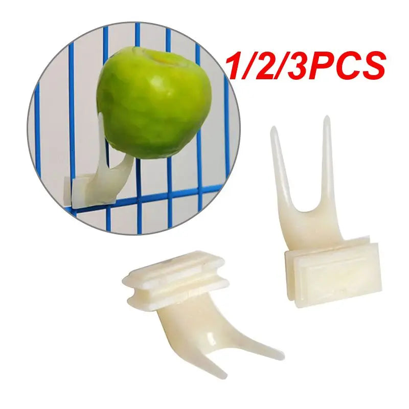 1/2/3PCS New Bird Food Holder Support Stainless Steel Parrot Fruit Vegetable Feeder Stick Toy