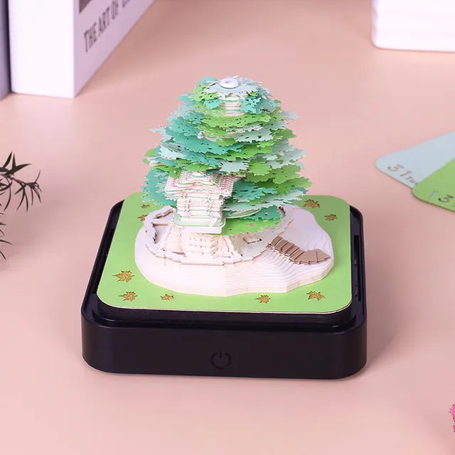 Novelty 3D Calendar Adornment Note Paper Birthday Gift Miniatures Jotter Offices Decor Home Decorative Object Memo Pad Figurines