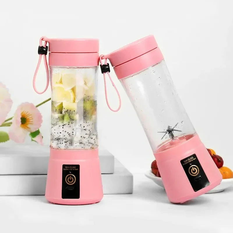 Mélangeur de jus de fruits portables, Mini bouteille électrique personnelle d'été, presse-agrumes USB à 6 lames, Machine pour la cuisine