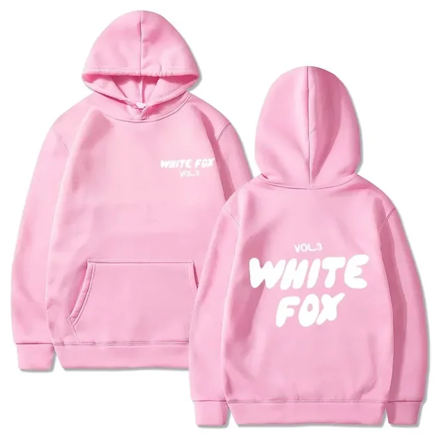 White Fox Men's and Women's hoodie Loose hoodie thick wool letter print 2024