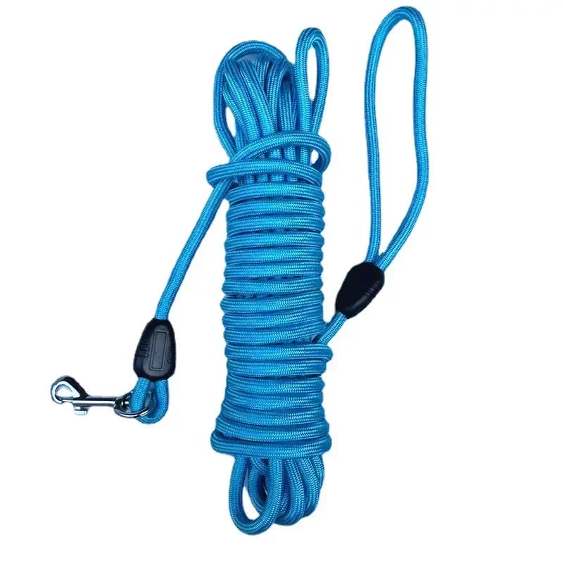 Laisse de chien d'entraînement de corde longue de 5M/10M/15M-ligne de suivi d'animal de compagnie de rappel en Nylon robuste-pour le Camping d'entraînement extérieur de petite taille