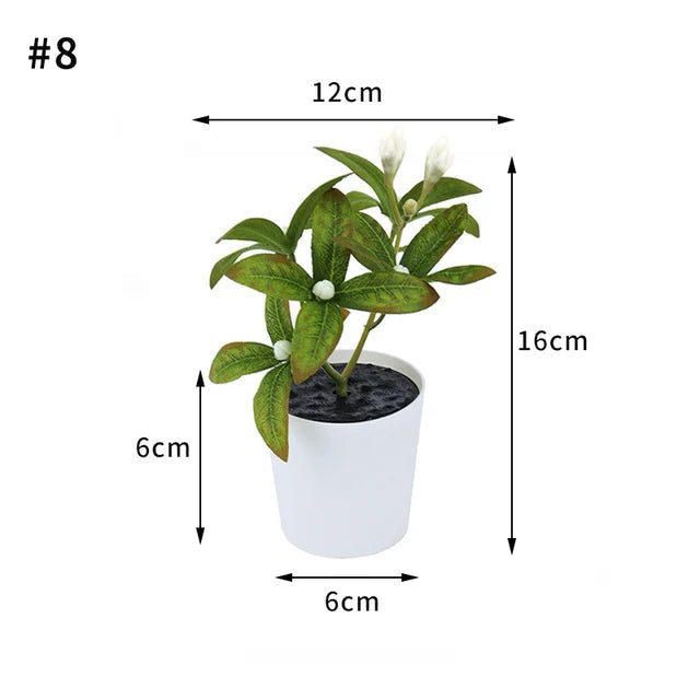 Artificial Plastic Plants Bonsai Small Tree Simulation Pot Table Potted Ornaments Flower Garden Arrangement Home Table Decor