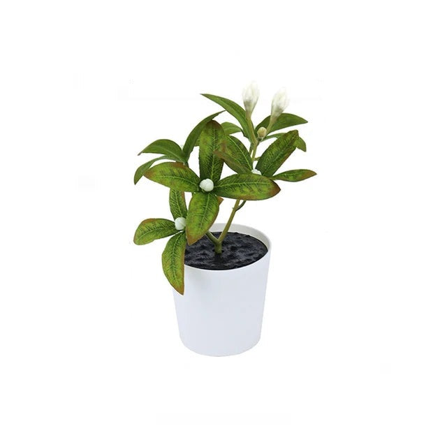 Plantas artificiales de plástico, bonsái, árbol pequeño, maceta de simulación, mesa, adornos en maceta, arreglo de flores para jardín, decoración de mesa para el hogar 