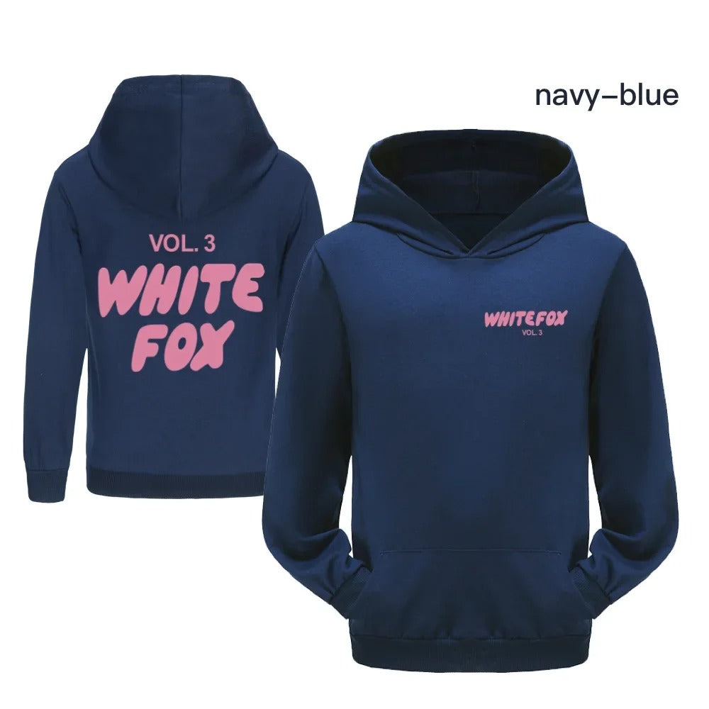 White Fox Kids Spring Autumn Cosplay Hoodies Cartoon Printing vol.3 T-shirt Baby Girls Clothes Boys Casual cotton Tops Sweatshirts 2-15Y